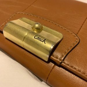 Genuine Leather Camel Coach Wallet